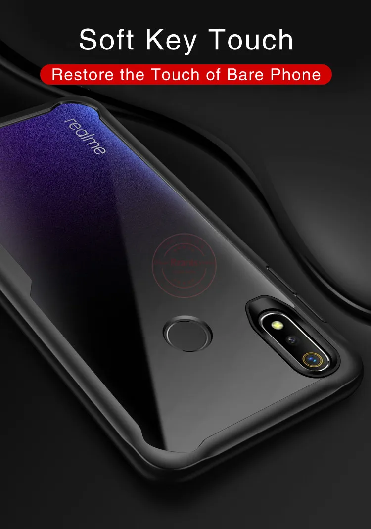 Rzants чехол для телефона Корпус для OPPO Realme 3 прозрачная задняя панель+ четыре угла ударопрочный тонкий чехол для OPPO Realme 3