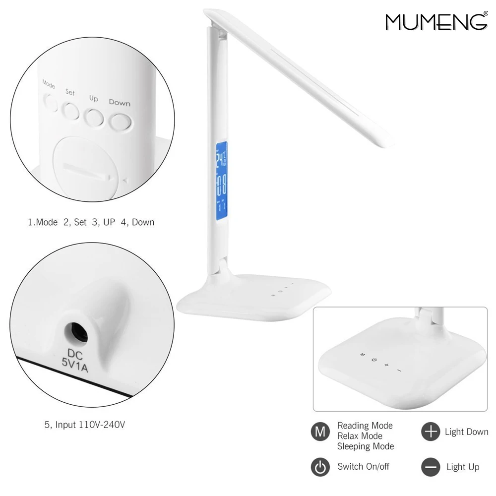 Светящийся &quotmumeng&quot Настольная лампа с USB и штепсельная вилка европейского