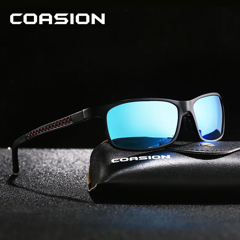 Мужские солнцезащитные очки COASION поляризационные из алюминиево магниевого
