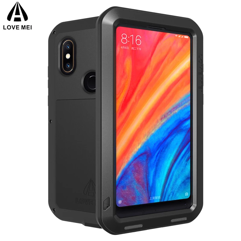 Love Mei Metal Case For Xiaomi Mi Mix 2S 2 Full Body Shockproof Phone Cover Rugged Armor Anti-Fall | Мобильные телефоны и
