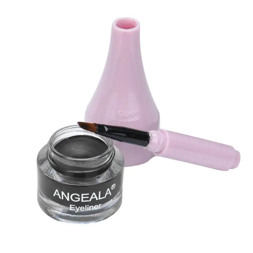 Мини подводка для глаз гелевый крем с кисточкой Макияж Косметика Black Life