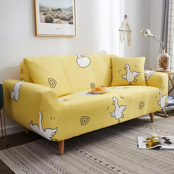 Милый большой белый гусь защита для дивана крышка гостиной Чехлы кресел