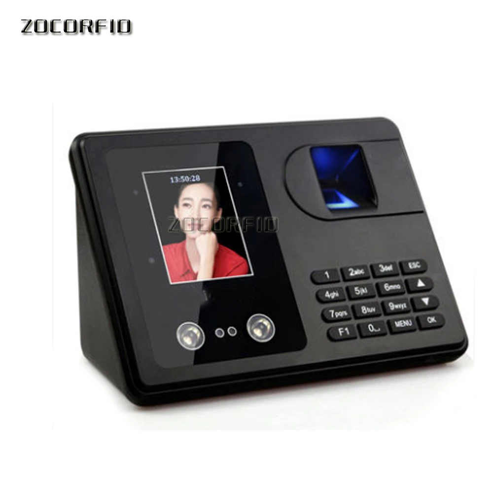 

Free shipping Biometric Fingerprint & face Time Attendance Clock Recorder Employee Digital Electronic English menu& Human voice