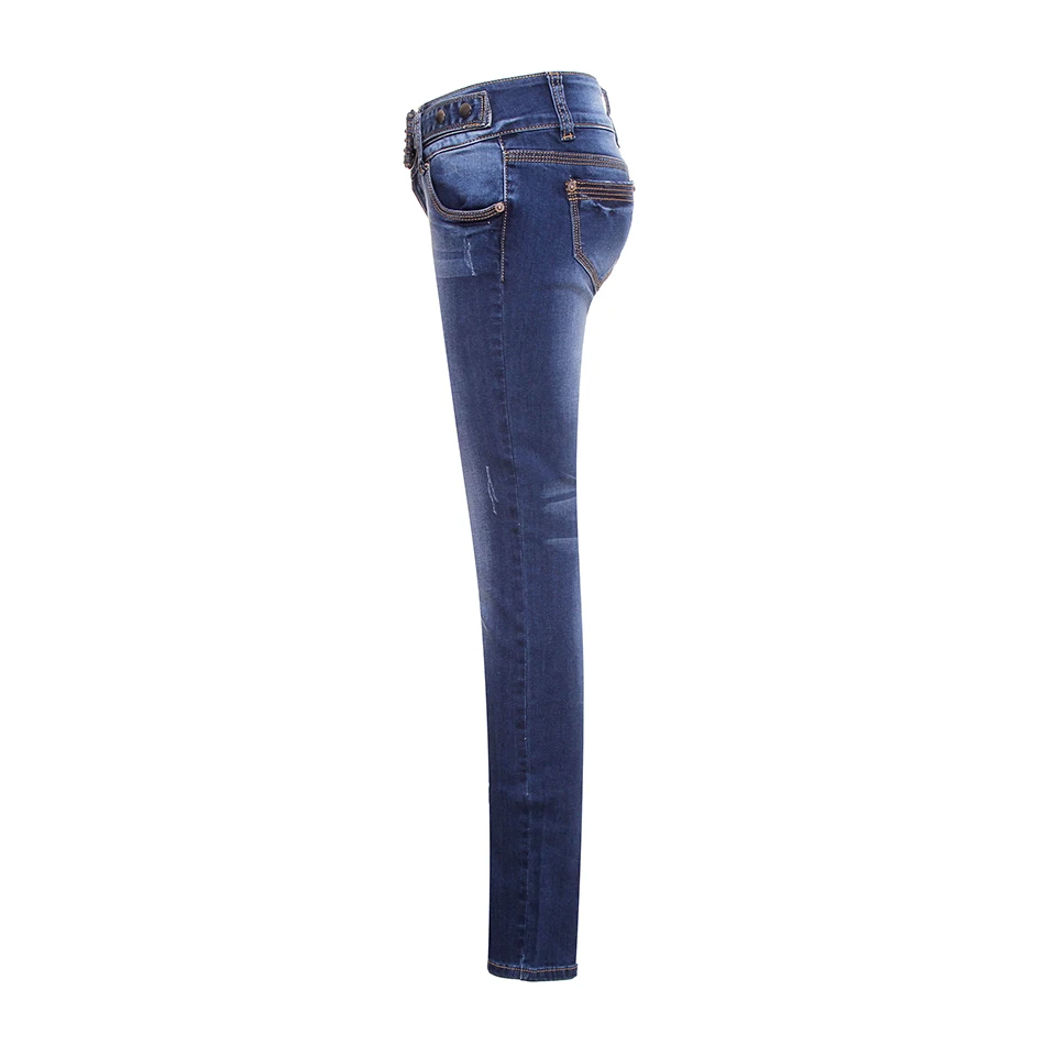 НАТЯЖНЫЕ ДЖИНСЫ 2016 Осень-Весна Топ Новый Тощий Карандаш Джинсы женщины Мода Slim