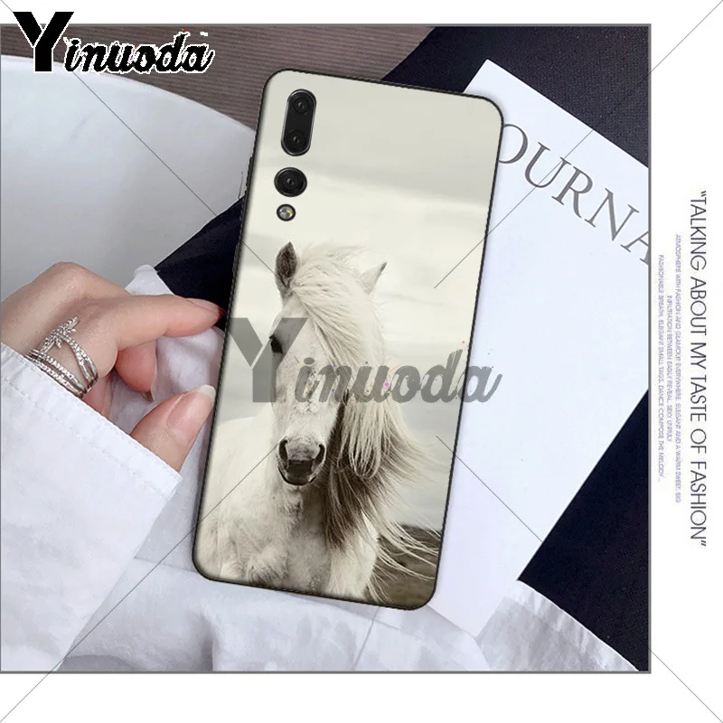 Yinuoda андалузская лошадь черный мягкий чехол для телефона Huawei P10 plus 20 pro P20 lite mate9 10
