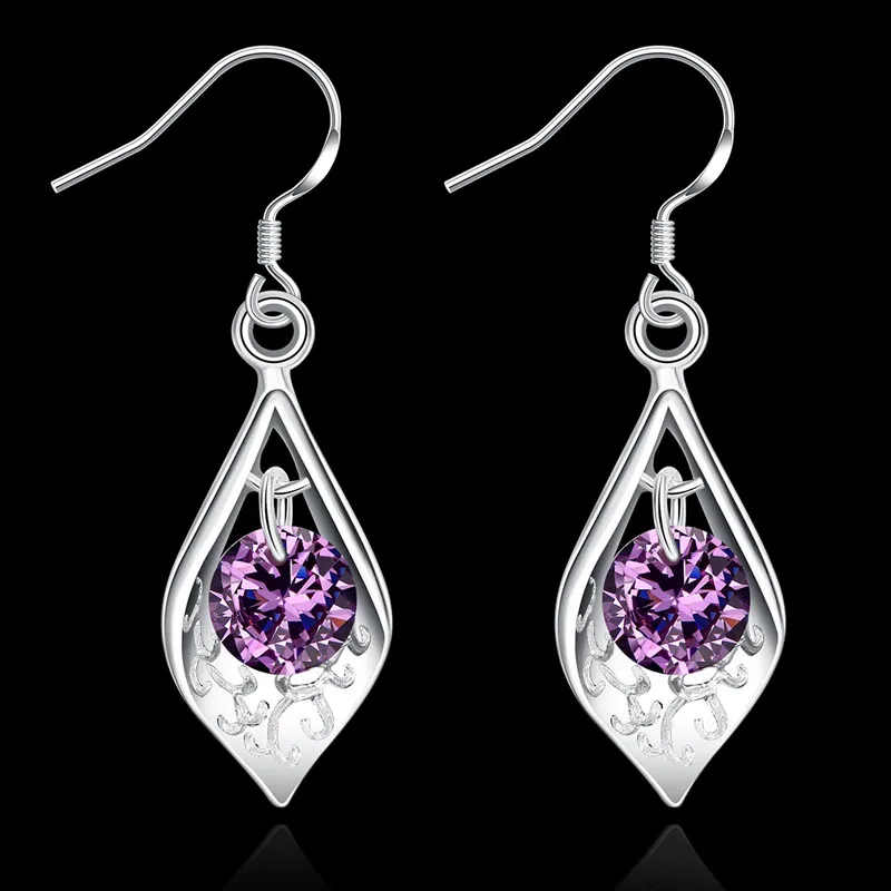Серьги посеребренные серебро Мода Jewelry Для женщин ювелирные изделия оптом
