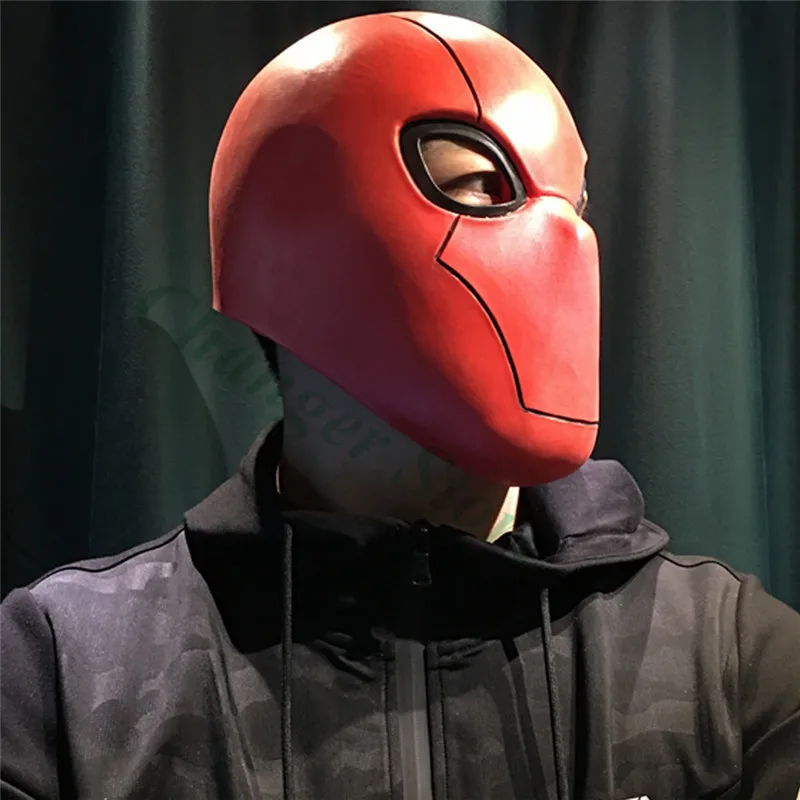 Injustice League 2 Red Hood с полной головкой латексный шлем игра косплей