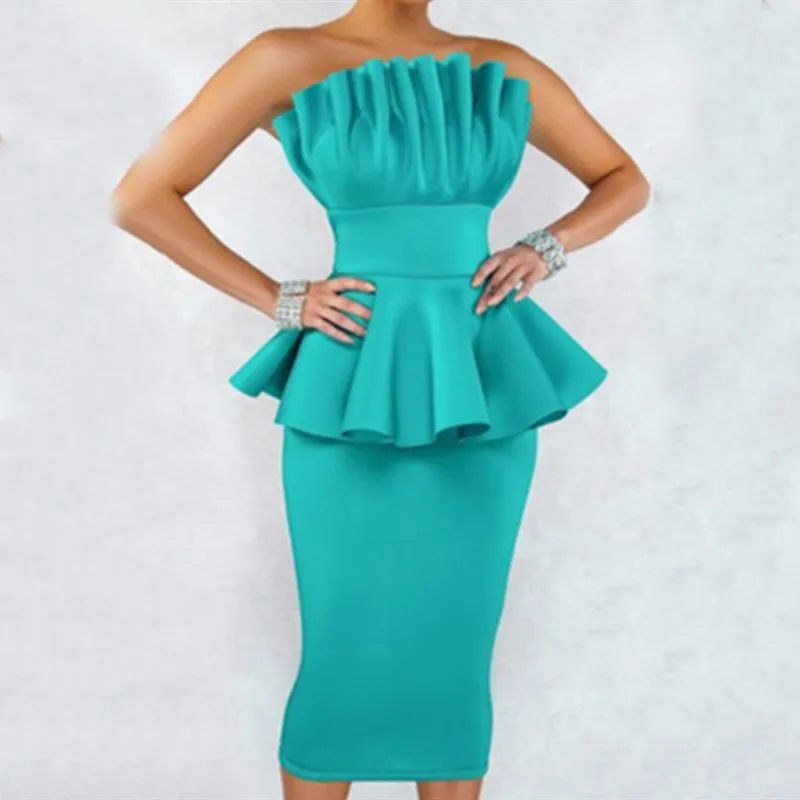 Платье с баской открытыми плечами имитация 2 шт. облегающее платье для женщин