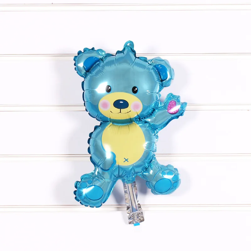 Blue bear Забавный ангел, Детские шары для девочек, детская душевая коляска, воздушные шары из фольги, детские игрушки для украшения, вечерние надувные воздушные шары - Цвет: Blue bear