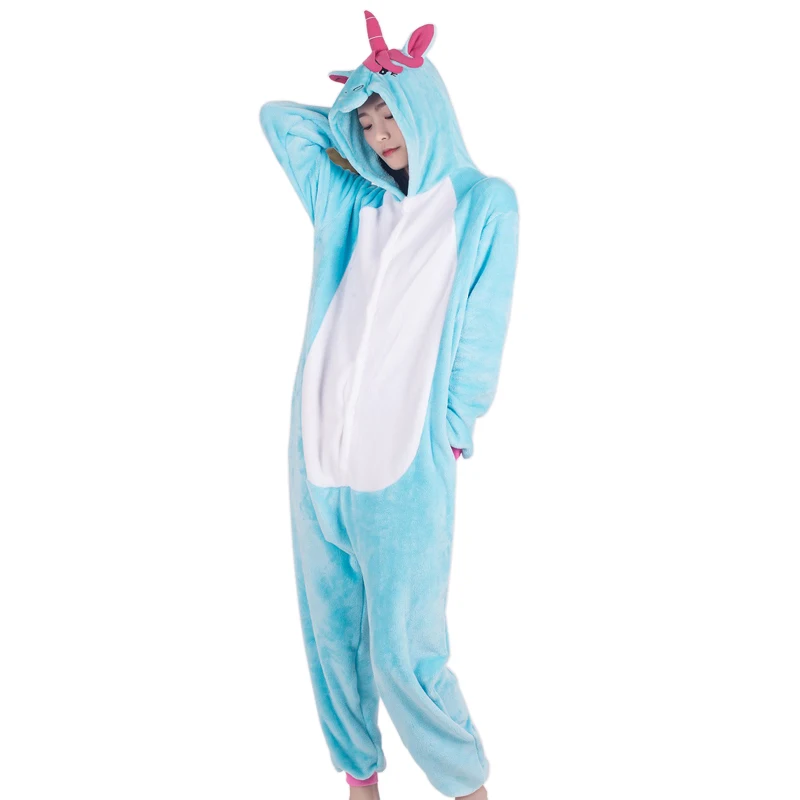 XiuFa Pegasus Женская пижама Onesies женщины с капюшоном фланелевой костюм животных косплей унисекс пижама стежка единорог панда пегас пикачу женщины пижама комплект домашняя одежда для женщин - Цвет: XiuFa Pegasus