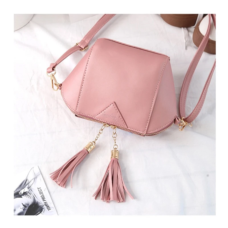 Женская сумка мессенджер M R. L кожаная на плечо с кисточками 2018|Сумки ручками| |