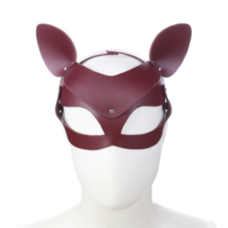 SM Черная мягкая из искусственной кожи полный проводов капюшон маска Blindfold бандаж