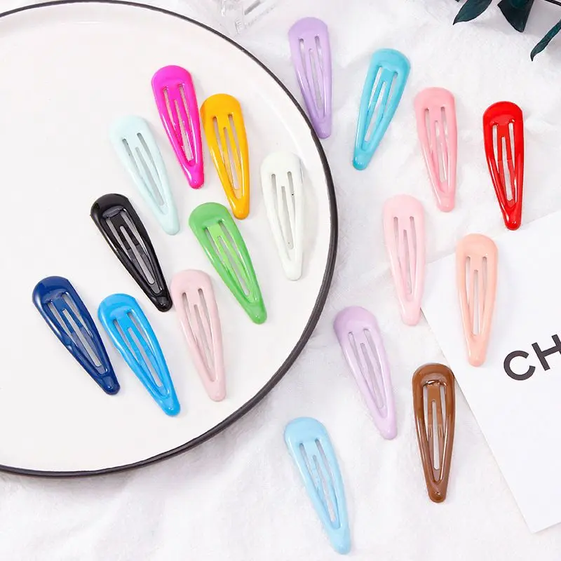 

New 10PCS/Set Girls Cute Candy Colors Waterdrop Hairpins Sweet Hair Clips Barrettes Kids Fashion Hair Accessories Drop Ship