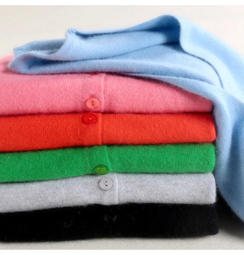 Knitted Cardigan Women Cashmere Wool Female Cardigans Short Black Cardigan Plus Size Cardigans Big Size Women Tops Spring