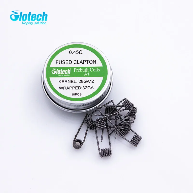Готовые катушки Glotech 2box Alien Tiger Fused Clapton плоская скрученная смесь скрученный улей