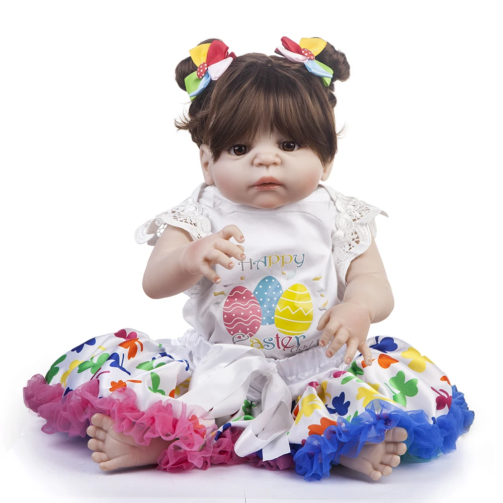 Новая прическа девушка кукла полное Силиконовое боди реалистичные Bebes Reborn