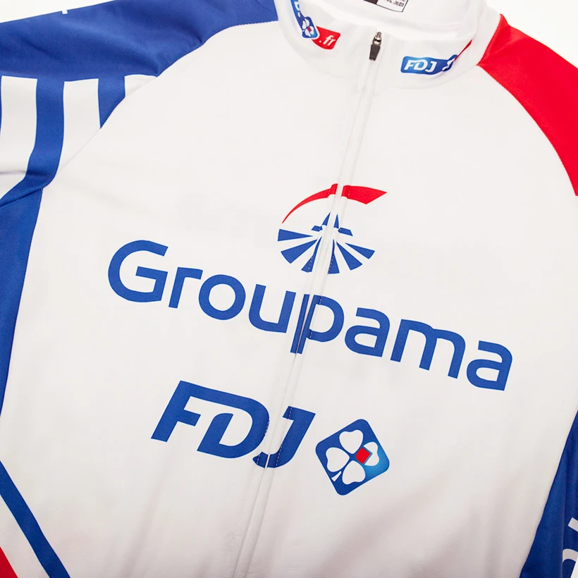 Новинка велосипедная команда FDJ с длинным рукавом Джерси 12D велосипедные брюки