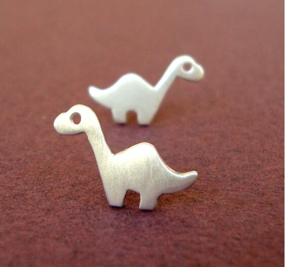 Женские серьги гвоздики в виде животных бронтозавр динозавр|animal earrings|earrings