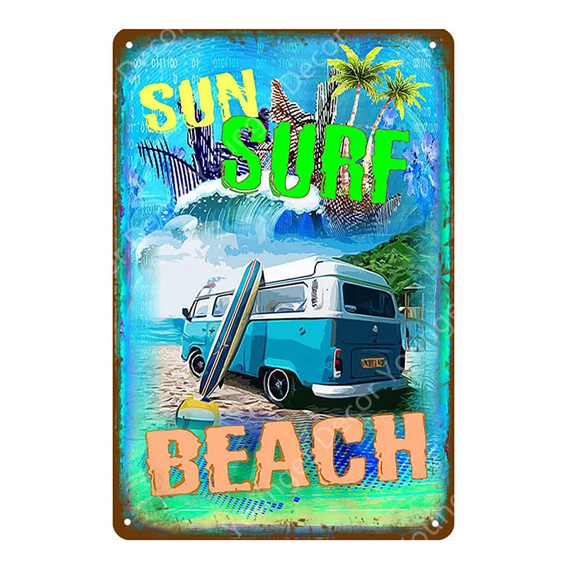 YD9595H Vintage Home Decor Classic Car Bus Truck Campervan Metal Signs Painting Art Poster Garage Pub Bar Plate Wall Plaque YH046 - Цвет: YD9595H