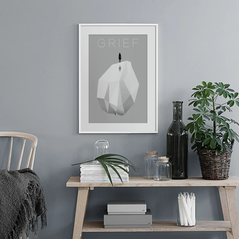 Настенная Картина на холсте абстрактная девушка в одиночку медитация