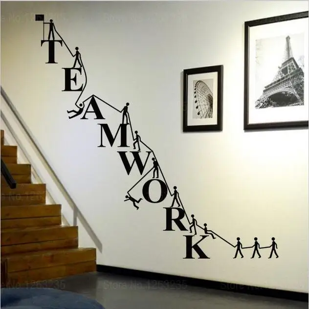 

New Arrival Cooperate TEAMWORK wall stickers home decor wall decals for office company decal stickers Room Decoration