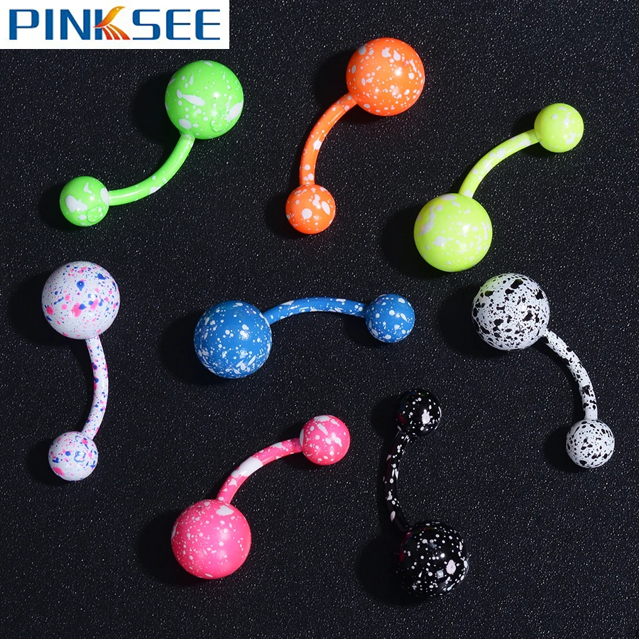 Кольца для пупка 8 шт./лот ювелирные изделия пирсинга 19 г разные цвета|eyebrow ring|belly