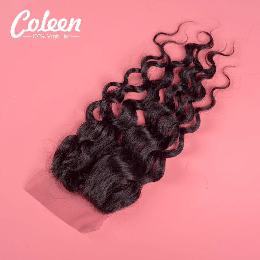 1 шт. coleen волосы продукта бразильские закрытие естественная волна lace closure