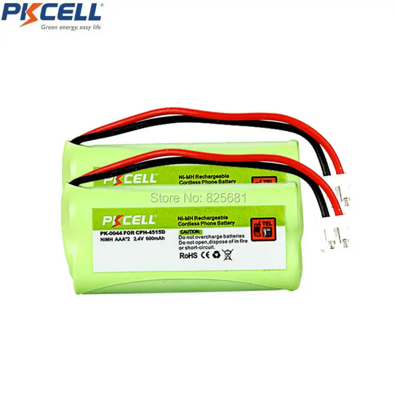 2 шт. PK 0044 CPH 4515D 4 V 600MAH AAA аккумуляторов и никель металлогидридных для беспроводных