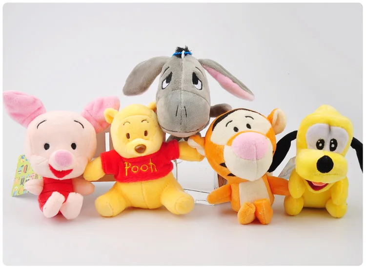 Disney Carton Winnie Piglet Tiger &amp Pluto 12cm Mini Plush Doll Soft Toy Model Figure Christmas Cute Toys For Children |