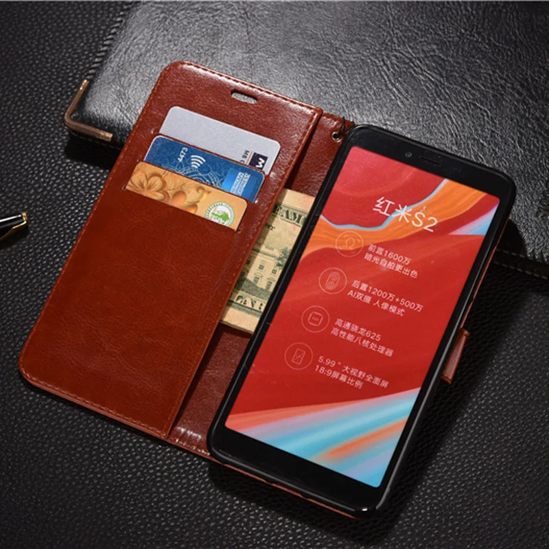 Чехол для Xiaomi redmi S 2 кожаный бумажник чехол s2 Xiomi Xaomi S2 глобальная