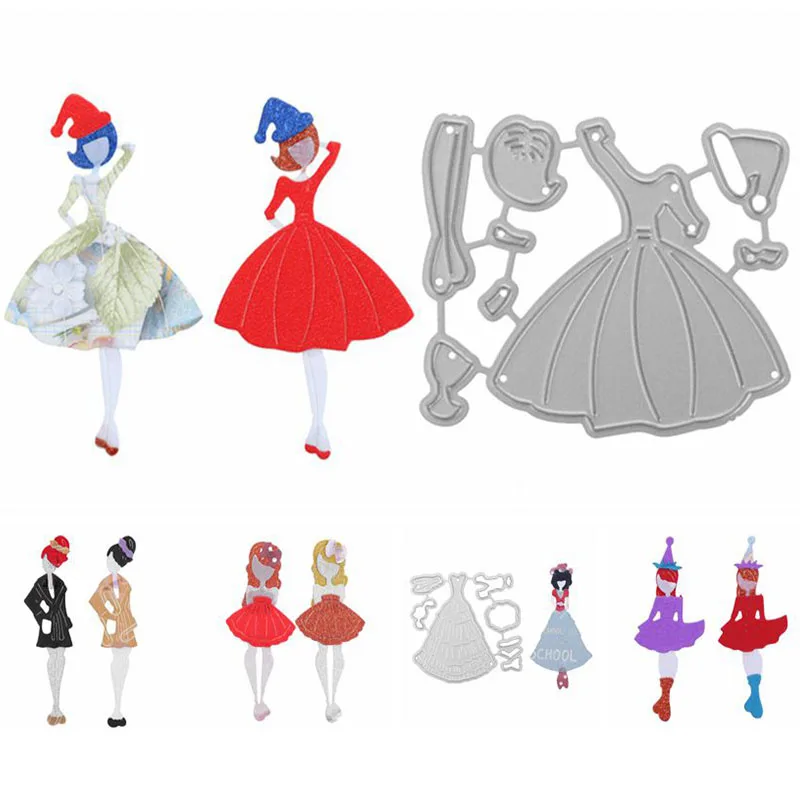 

Mixed Vivid Girl Metal Cutting Dies Stencils For DIY Scrapbooking Decorative Embossing Suit Paper Card Die Cutting Template New