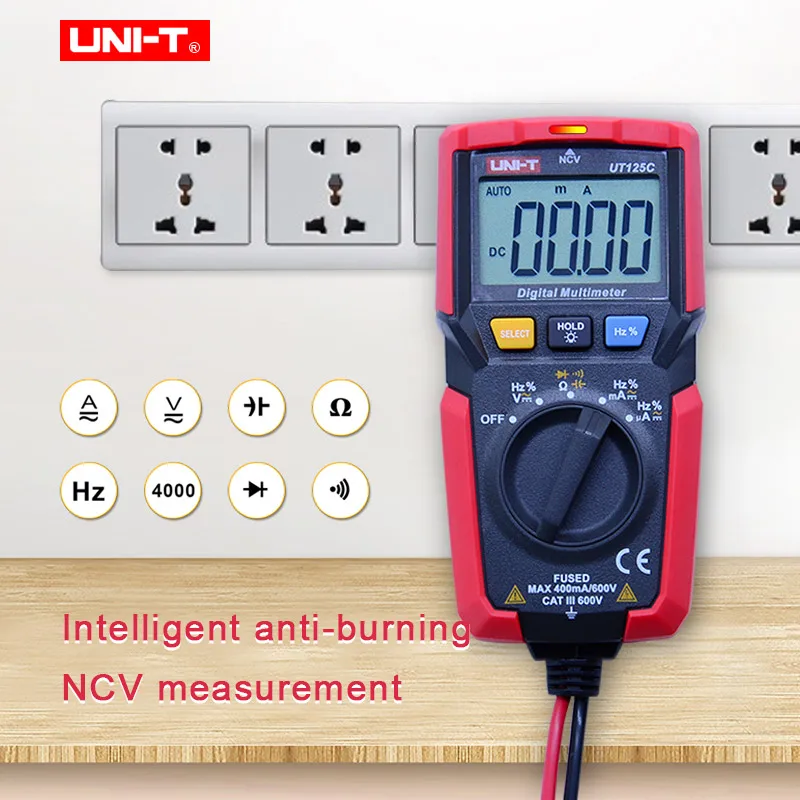 Цифровой мультиметр UNI T UT125C Измеритель постоянного и переменного тока