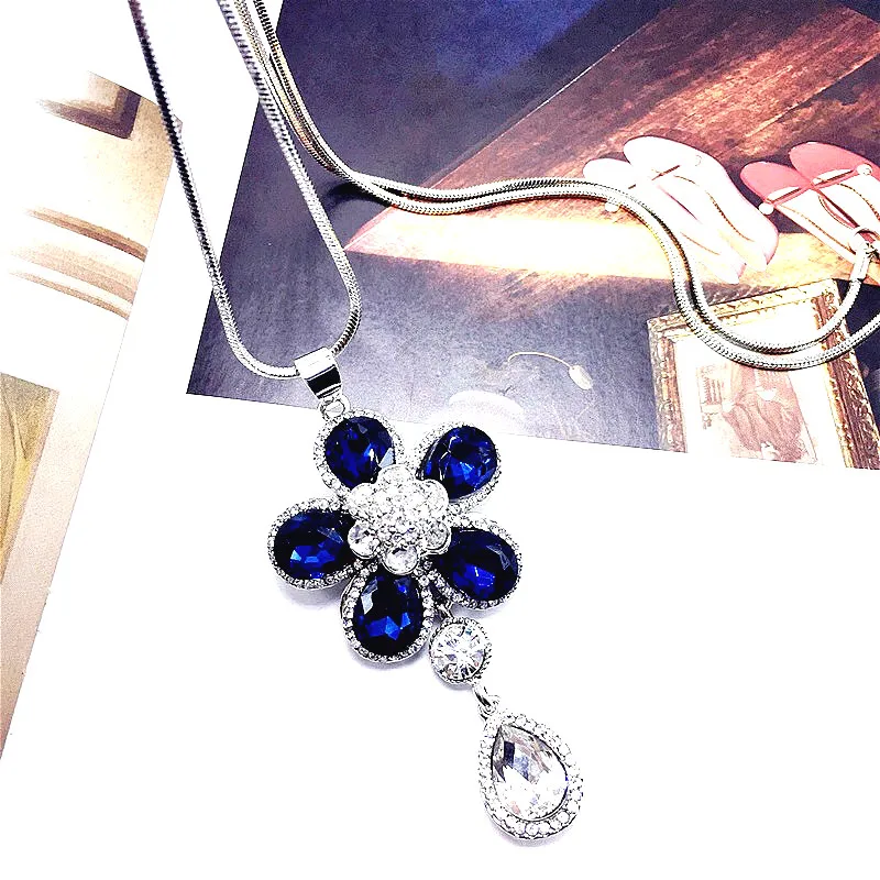 Женское длинное ожерелье с подвеской в виде капли воды|long necklace|long necklace womendrop |