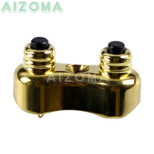 Brass Мини 7,8 ''и 1'' переключатели на руль мотоцикла тумблер Блок Ретро кнопочный переключатель для Harley Cruisers Yamaha Honda Кафе Racer - Цвет: Brass