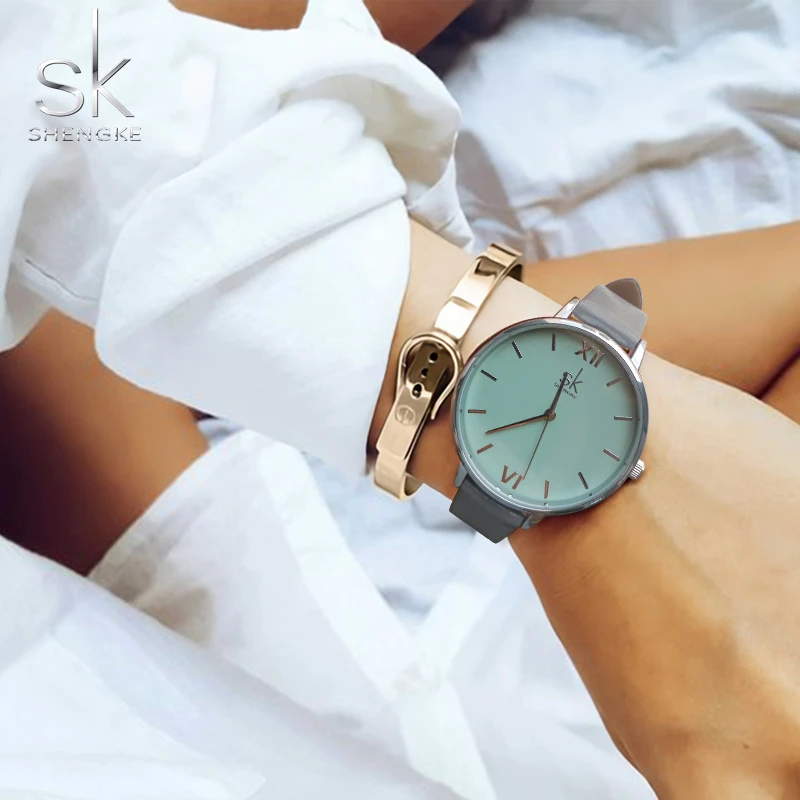 SKWatches 2018 г. модные женские часы Eleglant платье Кожаный ремешок Ultra Slim Watch Наручные для