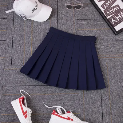 Женская плиссированная юбка, Harajuku, консервативный стиль, клетчатые юбки, мини, милая японская школьная форма, Дамская, Jupe, кавайная юбка, Saia Faldas - Цвет: 8810 navy
