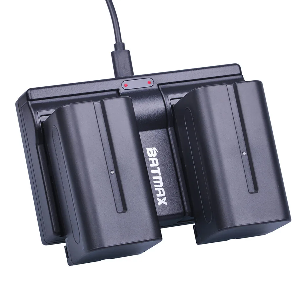 Batmax 4x5200 мАч NP F750 F770 батарея + двойное зарядное устройство USB для Sony CCD TR917 TR940