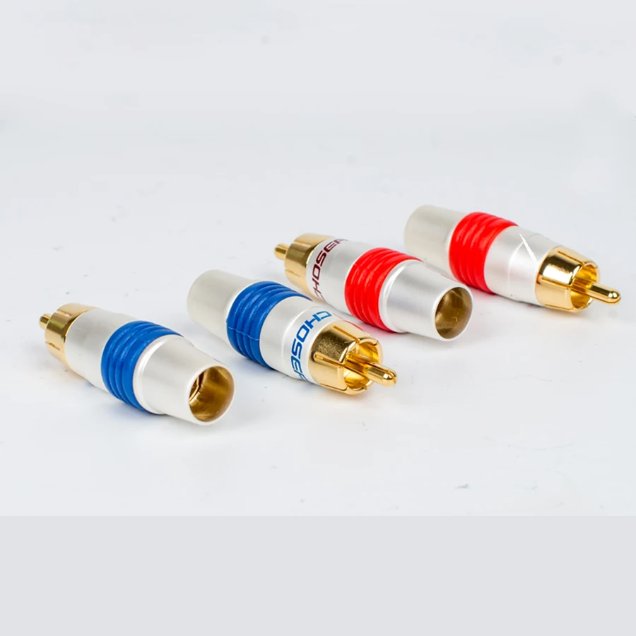 Choseal 30 юбилей QS6043 4 шт./лот DIY RCA штекер аудиокабель мужской соединитель