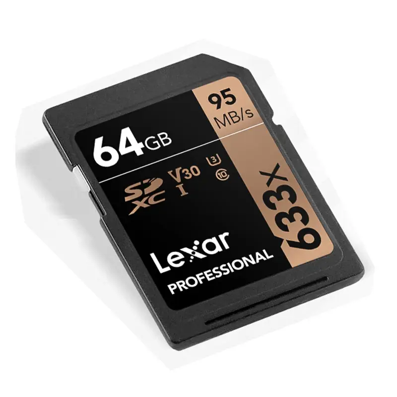 Оригинальный Lexar SD карты 95 м/с 16G 32 GB U1 633x64 128 256 512 U3 Class 10 карт памяти для 1080 p 3D 4 K