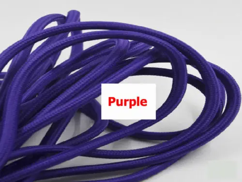 purple color 2 м, 3 м, 5 м или 10 м/лот VDE сертифицированный 2 ядра круглый текстильный Электрический провод цветной плетеный провод тканевый кабель винтажная лампа шнур питания - Цвет: purple color