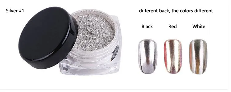 1 г/кор. зеркальный пигмент порошок чистое золото серебро дизайн ногтей хром