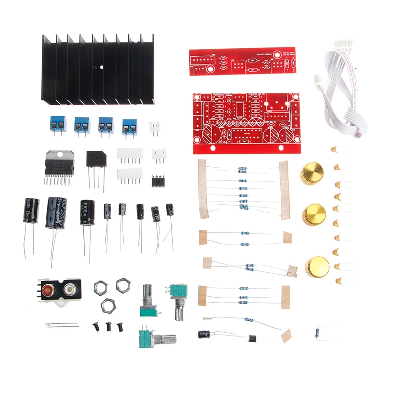 TDA7377 усилитель мощности 2 1 DIY kit 3 канальный звуковой 12 18 В постоянного тока оптом #