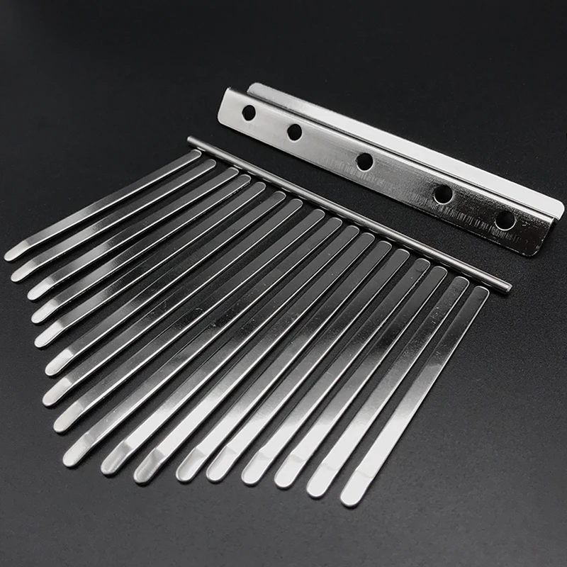 17 клавиш Kalimba клавиатура высокого качества марганцевая сталь Kalimba ключ хром музыкальный инструмент - Цвет: with Note Backside