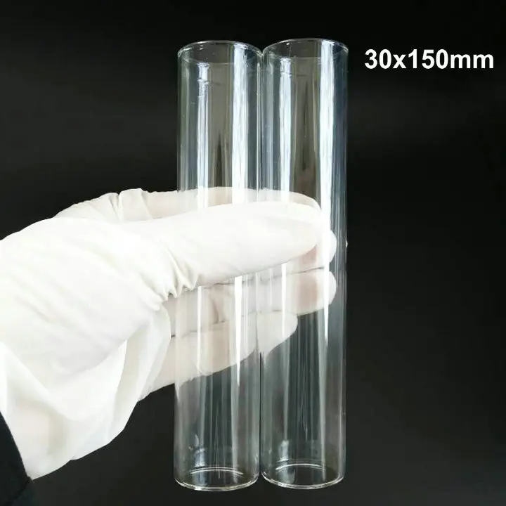 

Free shipping 12pcs/lot 30x150mm Transparent Glass Flat Bottom Test Tubes for kinds School/Laboratory Glassware