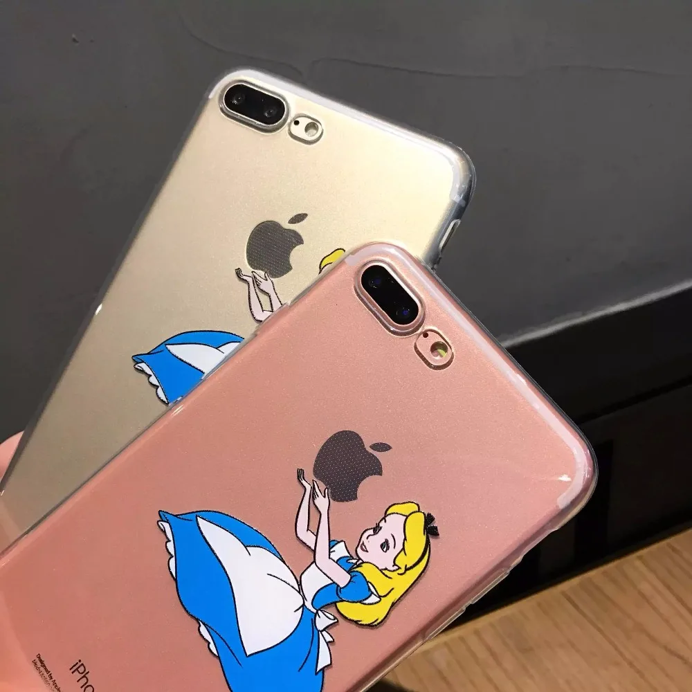 Роскошные Силиконовые ТПУ Девушка с рисунком чехол для Apple iPhone 7 плюс 6 6S 5 5S SE