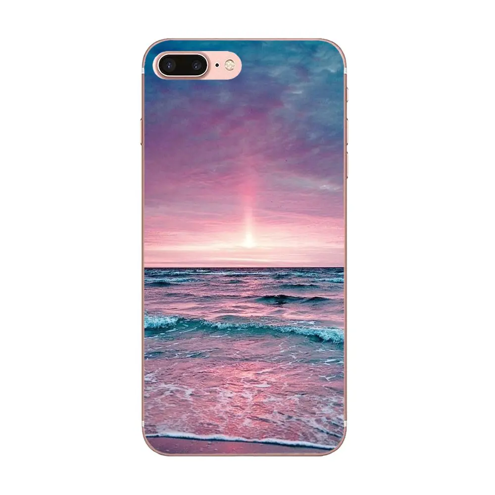 Закат на море пальмы для Galaxy J1 J2 J3 J330 J4 J5 J6 J7 J730 J8 2015 2016 2017 2018 мини Pro рисунок