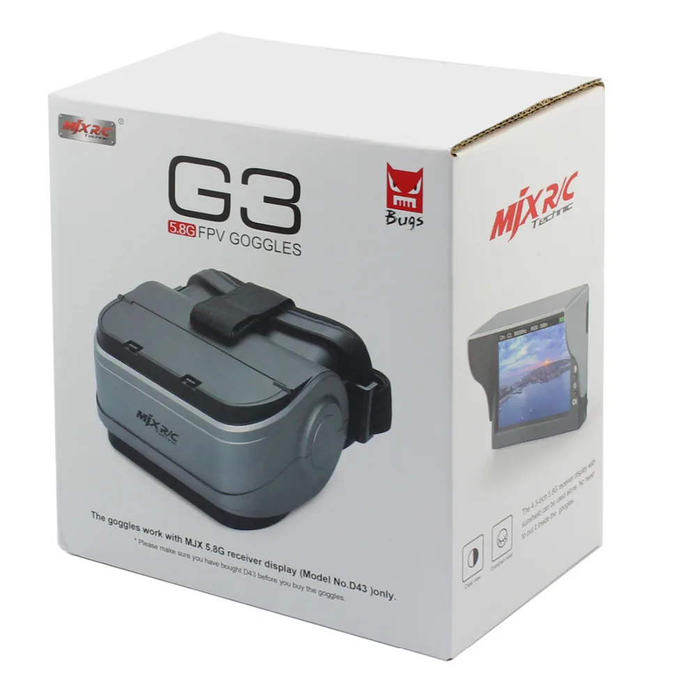 MJX G3 5,8G FPV очки VR очки видео для MJX D43 FPV приемник монитор ошибки 6 ошибок 8 B6 B8 RC гоночный Дрон запчасти