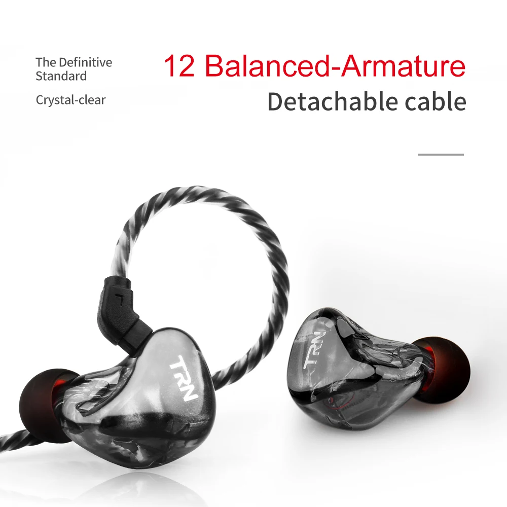 TRN X6 сбалансированная арматура гарнитура 6 BA HIFI наушники в ухо Fever кабель