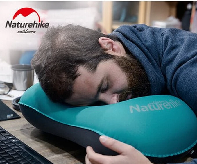 Надувная подушка Naturehike сверхлегкая Складная вогнутая из ТПУ портативная для шеи