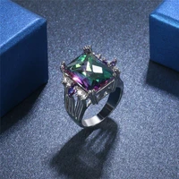 garilina wholesale creative big mystic rainbow zircon silver color color ring stone fashion ring female ar2293